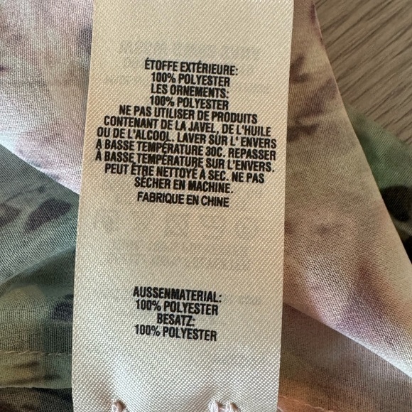 Ted Baker watercolor floral pink button down blouse size 1 US Small - Picture 4 of 6